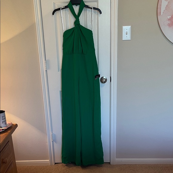 NWT Lulus Knotted Halter Wide Leg  Jumpsuit - Picture 3 of 14